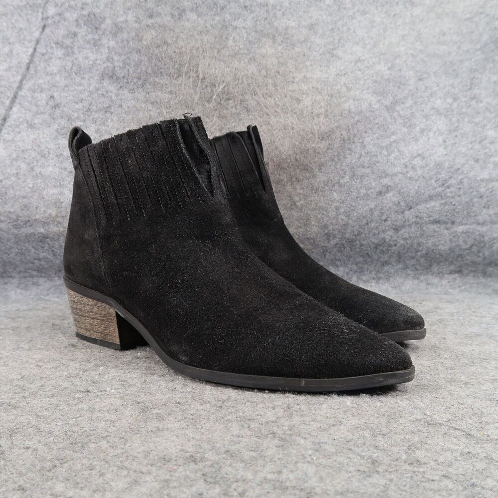 Matisse Shoes Womens 8.5 Coconuts Booties Chelsea Suede Pointy Toe Block Heel